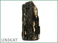 Schwarzer Turmalin - Naturkristall mit Glimmer